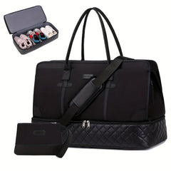 Large Capacity Weekender Duffle Bag With Clutch Purse