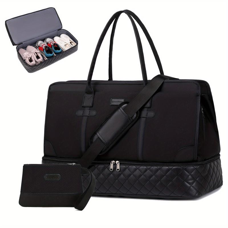 Large Capacity Weekender Duffle Bag With Clutch Purse