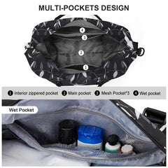 Waterproof Sports Gym Tote Bag Weekender Overnight Bag