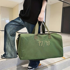 Large Capacity Number Pattern Luggage Bag Solid Sports Handbag