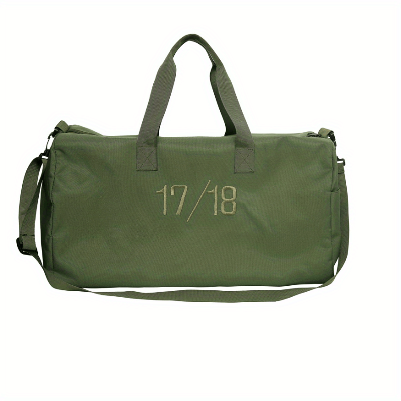 Large Capacity Number Pattern Luggage Bag Solid Sports Handbag