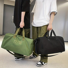 Large Capacity Number Pattern Luggage Bag Solid Sports Handbag