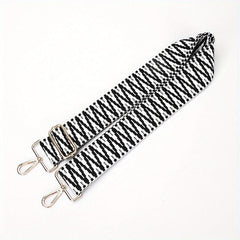 Women's Striped Wide Shoulder Strap Guitar Shopping Bag Handbag