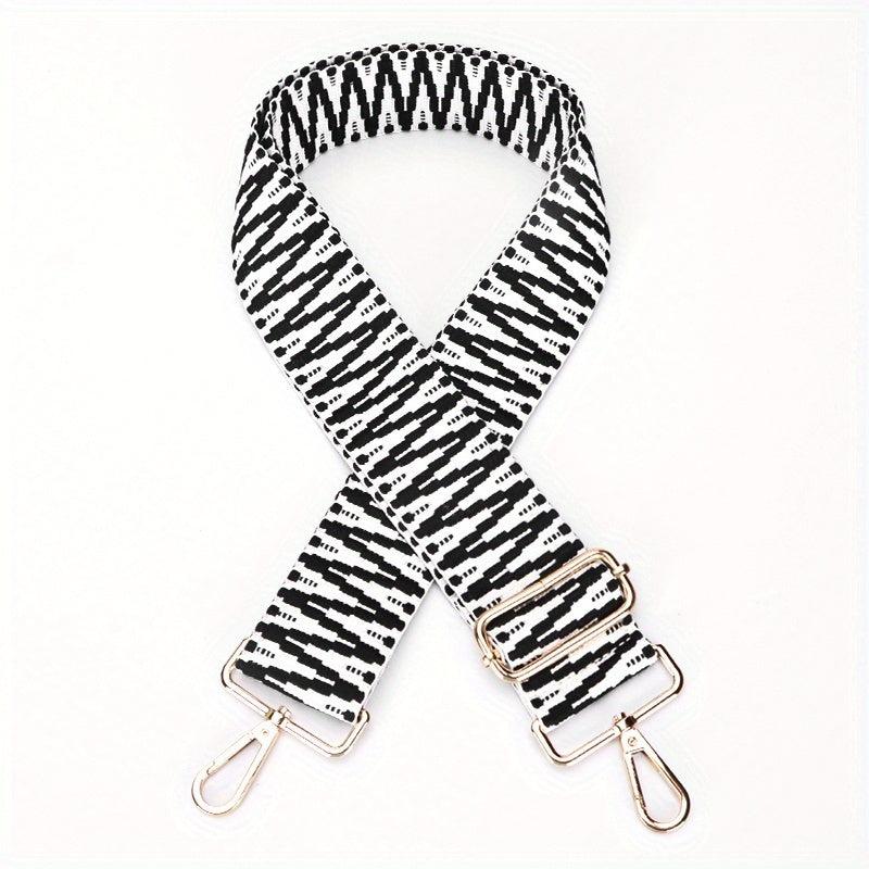 Women's Striped Wide Shoulder Strap Guitar Shopping Bag Handbag