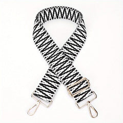 Women's Striped Wide Shoulder Strap Guitar Shopping Bag Handbag