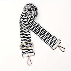 Women's Striped Wide Shoulder Strap Guitar Shopping Bag Handbag
