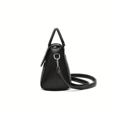 Crocodile Pattern Crossbody Bag With Top Handle