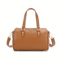 Classic Solid Satchel Bag All Match Pillow Bag Women's Zipper Handbag