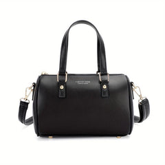 Classic Solid Satchel Bag All Match Pillow Bag Women's Zipper Handbag