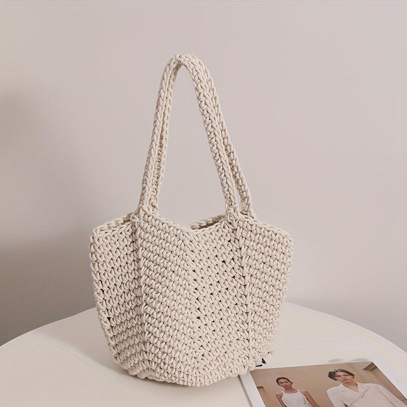 Literary Crochet Bag Large Capacity Crossbody Tote