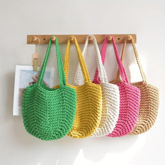 Literary Crochet Bag Large Capacity Crossbody Tote