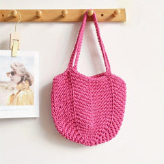 Literary Crochet Bag Large Capacity Crossbody Tote