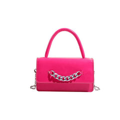 Chain Square Crossbody Bag Top Handle Satchel Purse