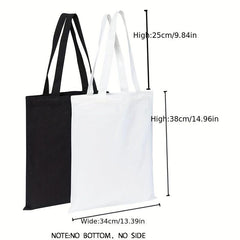 Highland Cow Canvas Tote Bag Reusable Grocery Shopping Bag