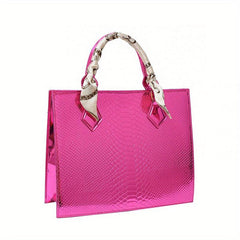 Crocodile Embossed Square Bag Large Capacity Tote Bag