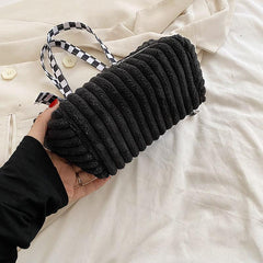 Letter Patch Small Handbag Women's Lightweight Double Handle Bag