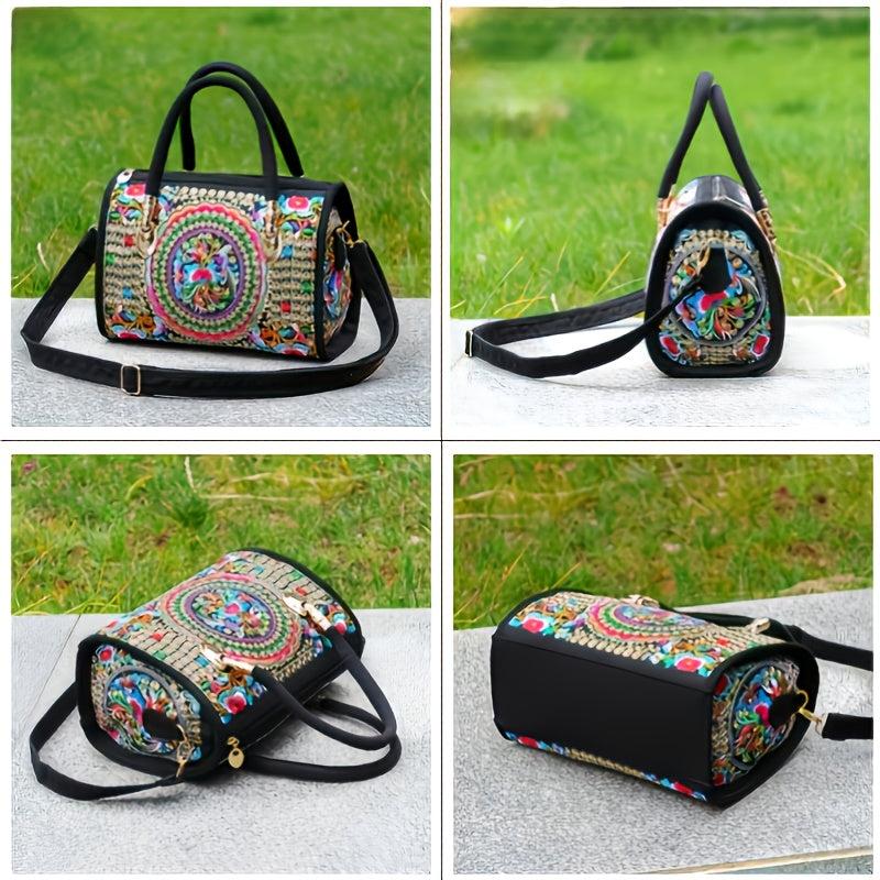 Embroidered Crossbody Bag for Women