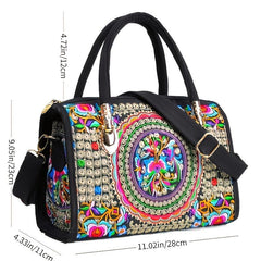 Embroidered Crossbody Bag for Women