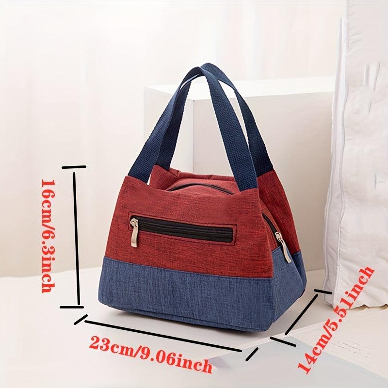 Contrast Canvas Lunch Box Bag Mummy Bag Handbags