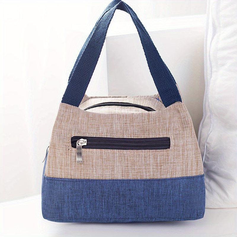 Contrast Canvas Lunch Box Bag Mummy Bag Handbags