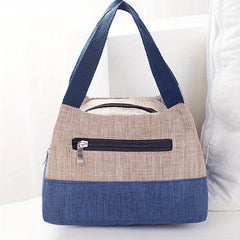 Contrast Canvas Lunch Box Bag Mummy Bag Handbags