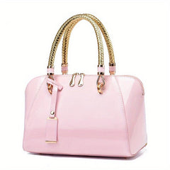 Solid Tote Satchel Bag Work Shoulder Bag