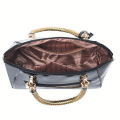 Solid Tote Satchel Bag Work Shoulder Bag