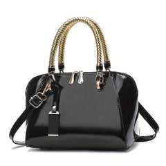 Solid Tote Satchel Bag Work Shoulder Bag