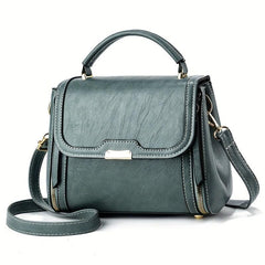 Women's PU Leather Crossbody Bag Top Handle Satchel Purse