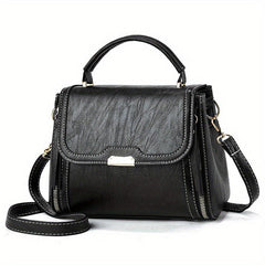 Women's PU Leather Crossbody Bag Top Handle Satchel Purse