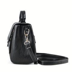 Women's PU Leather Crossbody Bag Top Handle Satchel Purse