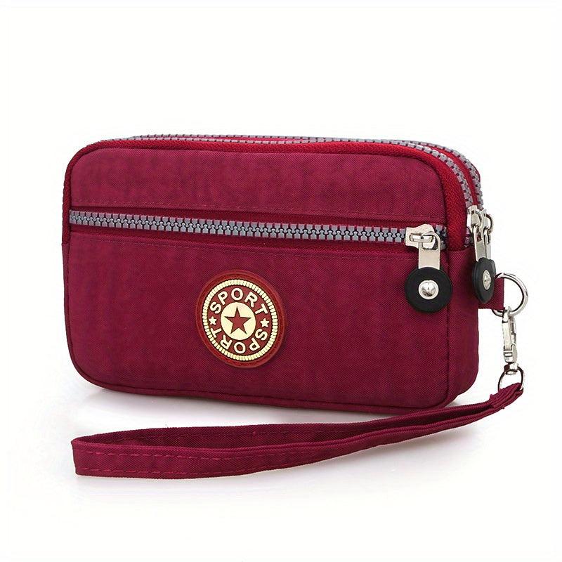 Vintage Canvas Letter Patch HandBag Lightweight Versatile Coin Purse