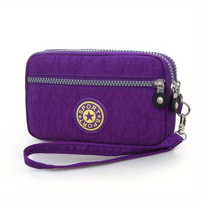 Vintage Canvas Letter Patch HandBag Lightweight Versatile Coin Purse