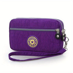 Vintage Canvas Letter Patch HandBag Lightweight Versatile Coin Purse