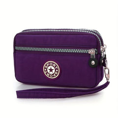 Vintage Canvas Letter Patch HandBag Lightweight Versatile Coin Purse