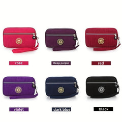 Vintage Canvas Letter Patch HandBag Lightweight Versatile Coin Purse