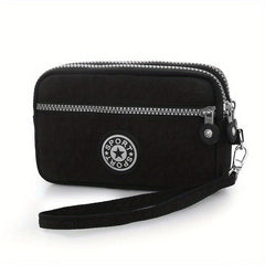 Vintage Canvas Letter Patch HandBag Lightweight Versatile Coin Purse