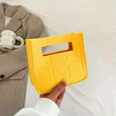 Mini Felt Handbag Foldable Phone Bag Women's Casual Purse