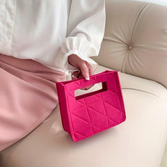 Mini Felt Handbag Foldable Phone Bag Women's Casual Purse