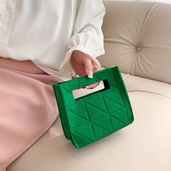 Mini Felt Handbag Foldable Phone Bag Women's Casual Purse