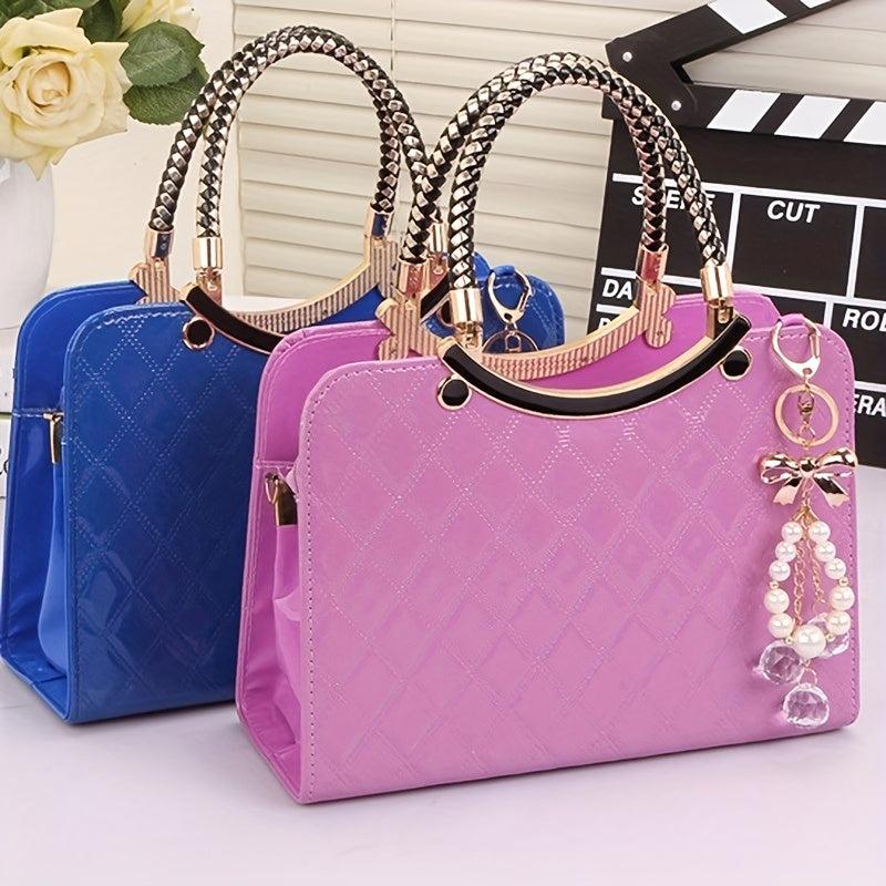 Quilted Tote Bag Stylish Satchel Women's Casual Handbag
