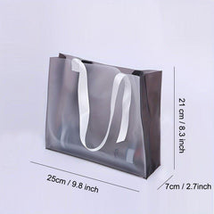 Transparent PVC Tote Bag Large Capacity Portable Travel Makeup & Comestic Bag