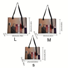 Transparent PVC Tote Bag Large Capacity Portable Travel Makeup & Comestic Bag