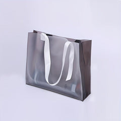 Transparent PVC Tote Bag Large Capacity Portable Travel Makeup & Comestic Bag