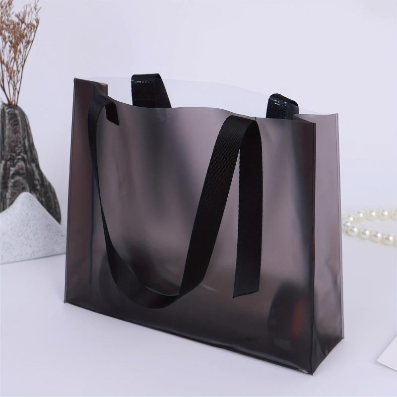 Transparent PVC Tote Bag Large Capacity Portable Travel Makeup & Comestic Bag