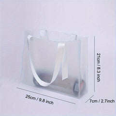 Transparent PVC Tote Bag Large Capacity Portable Travel Makeup & Comestic Bag