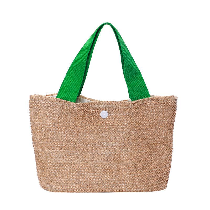 Women's Straw Tote Bag Summer Beach Handbag