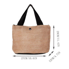 Women's Straw Tote Bag Summer Beach Handbag