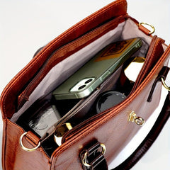 Vintage Turn Lock Square Bag Classic Satchel Bag