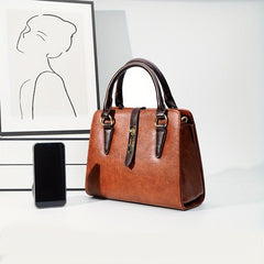 Vintage Turn Lock Square Bag Classic Satchel Bag